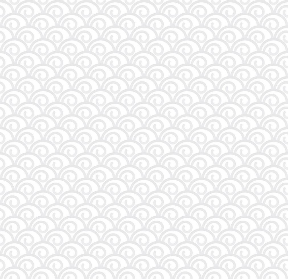 The abstract pattern of overlapping circle shapes. Seamless pattern. White and gray color background. vector
