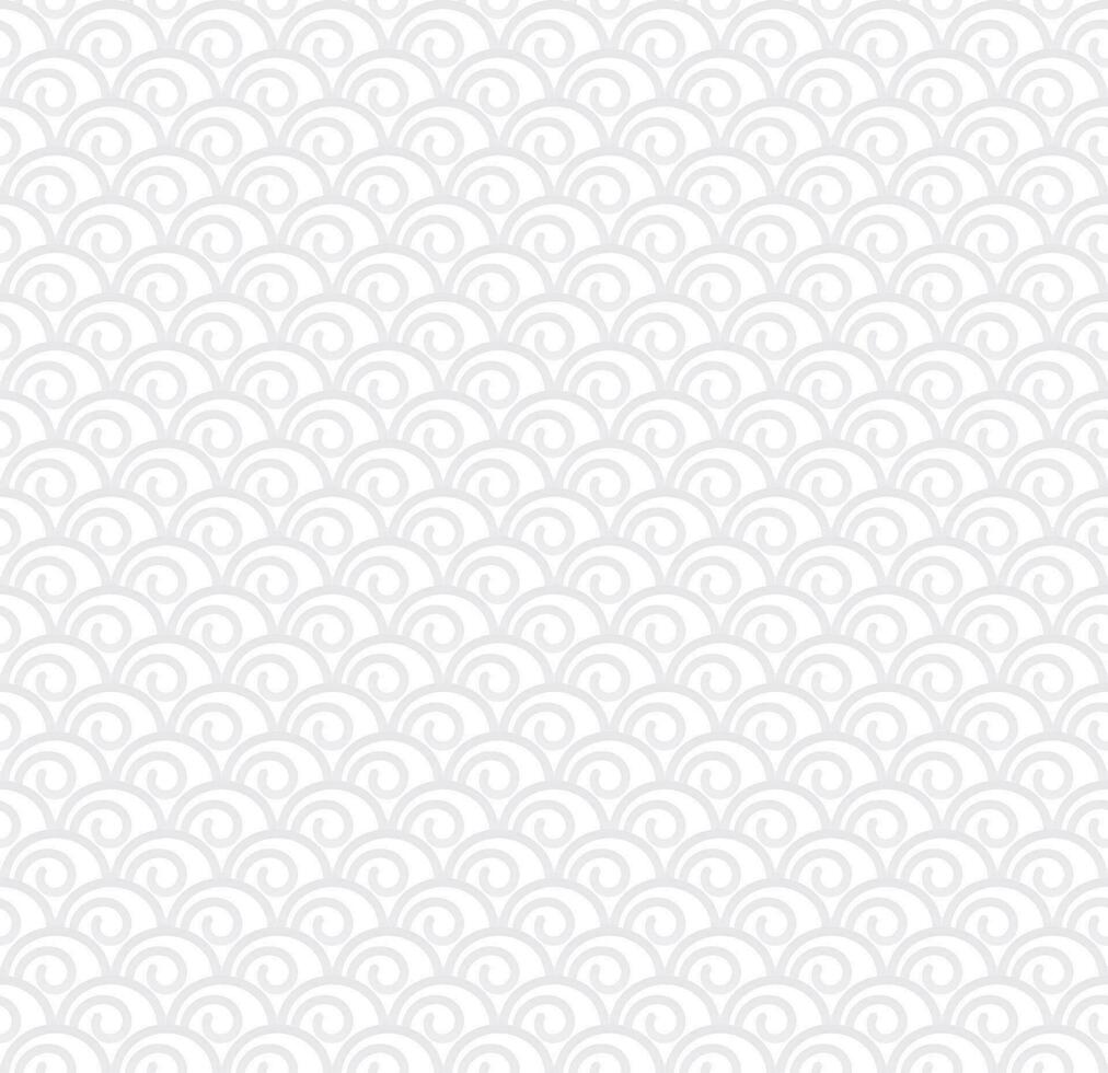 The abstract pattern of overlapping circle shapes. Seamless pattern. White and gray color background. vector