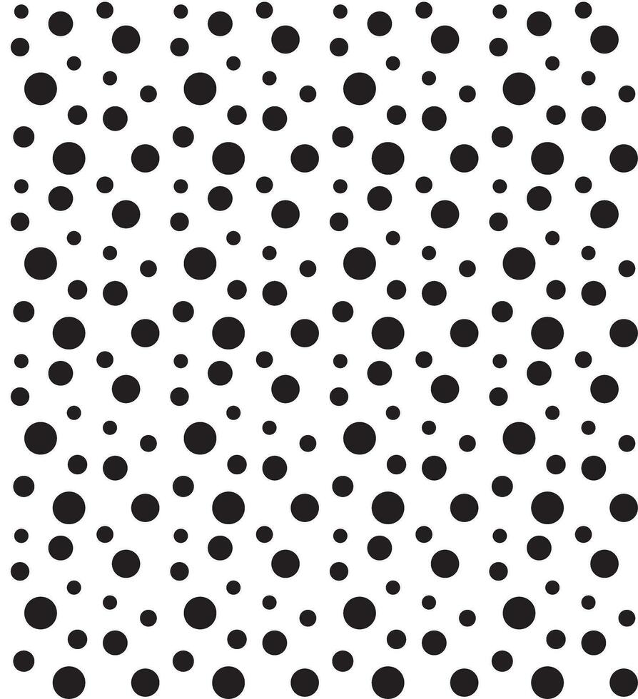 Random Dots Seamless Pattern vectors, black and white. vector