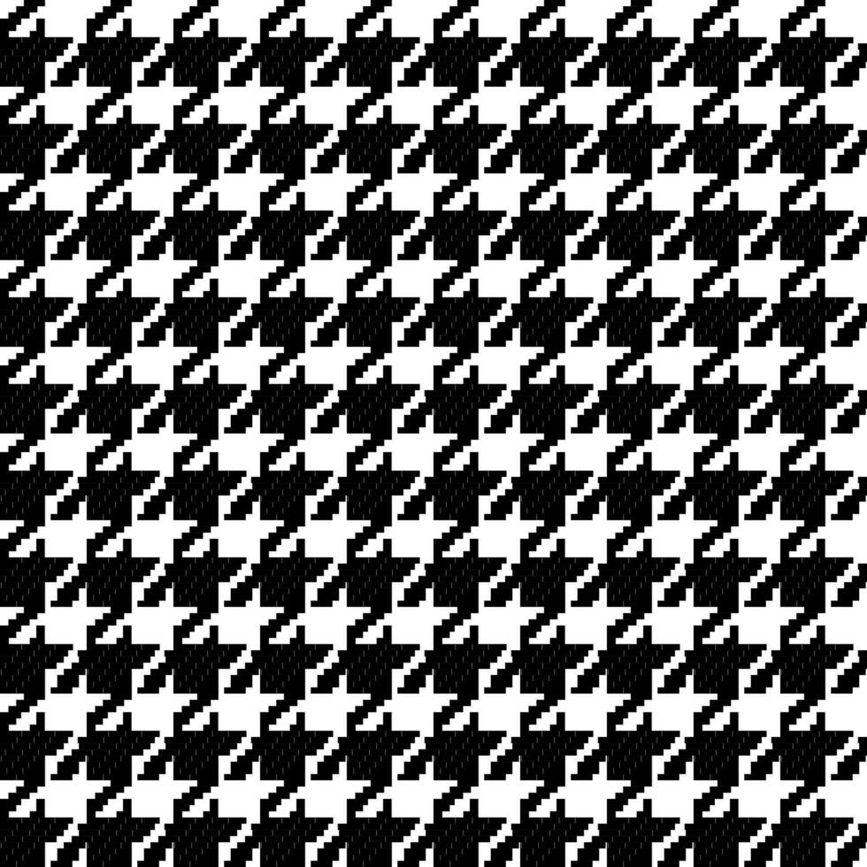 Black and white pattern adapted from houndstooth pattern, seamless pattern. vector