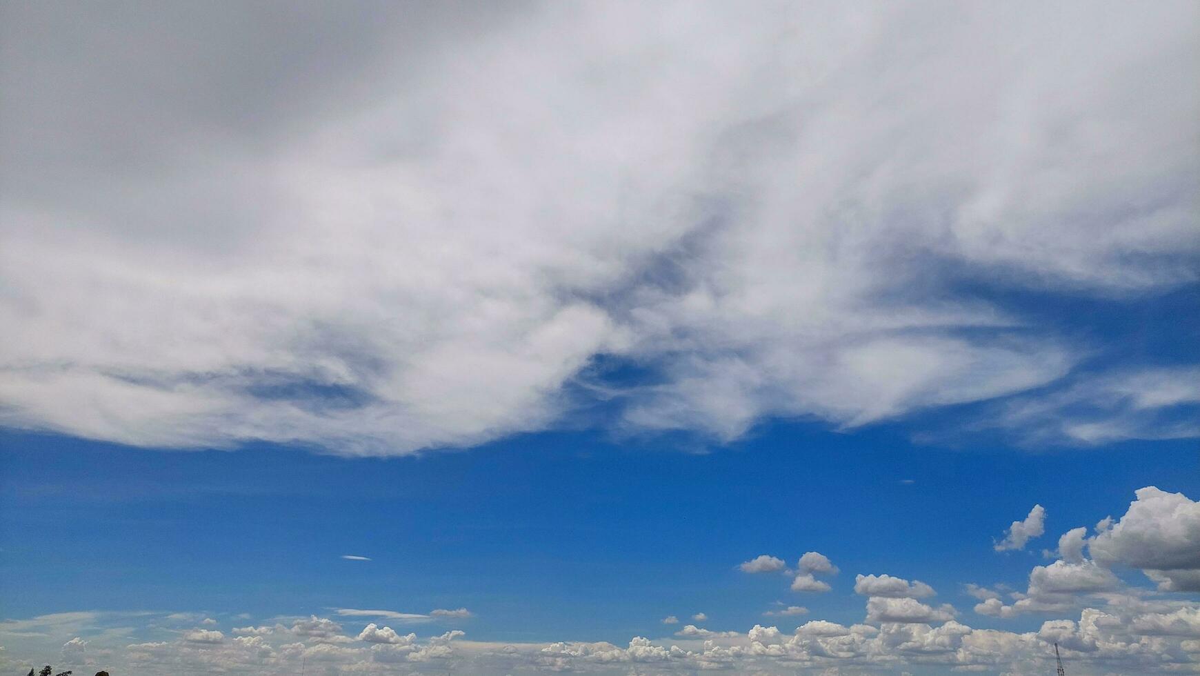 Blue sky and white clouds in Nakhon Ratchasima Province, Thailand photo