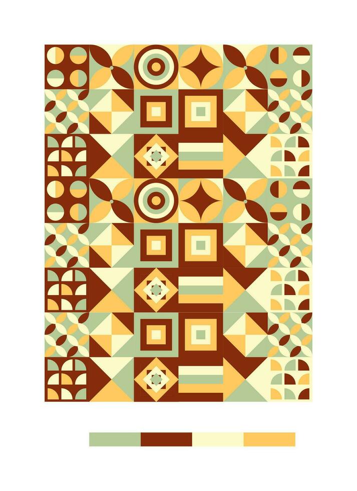 a colorful pattern with geometric shapes and colors vector