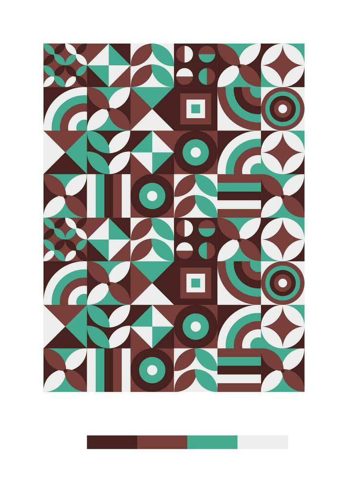 a colorful pattern with geometric shapes and colors vector