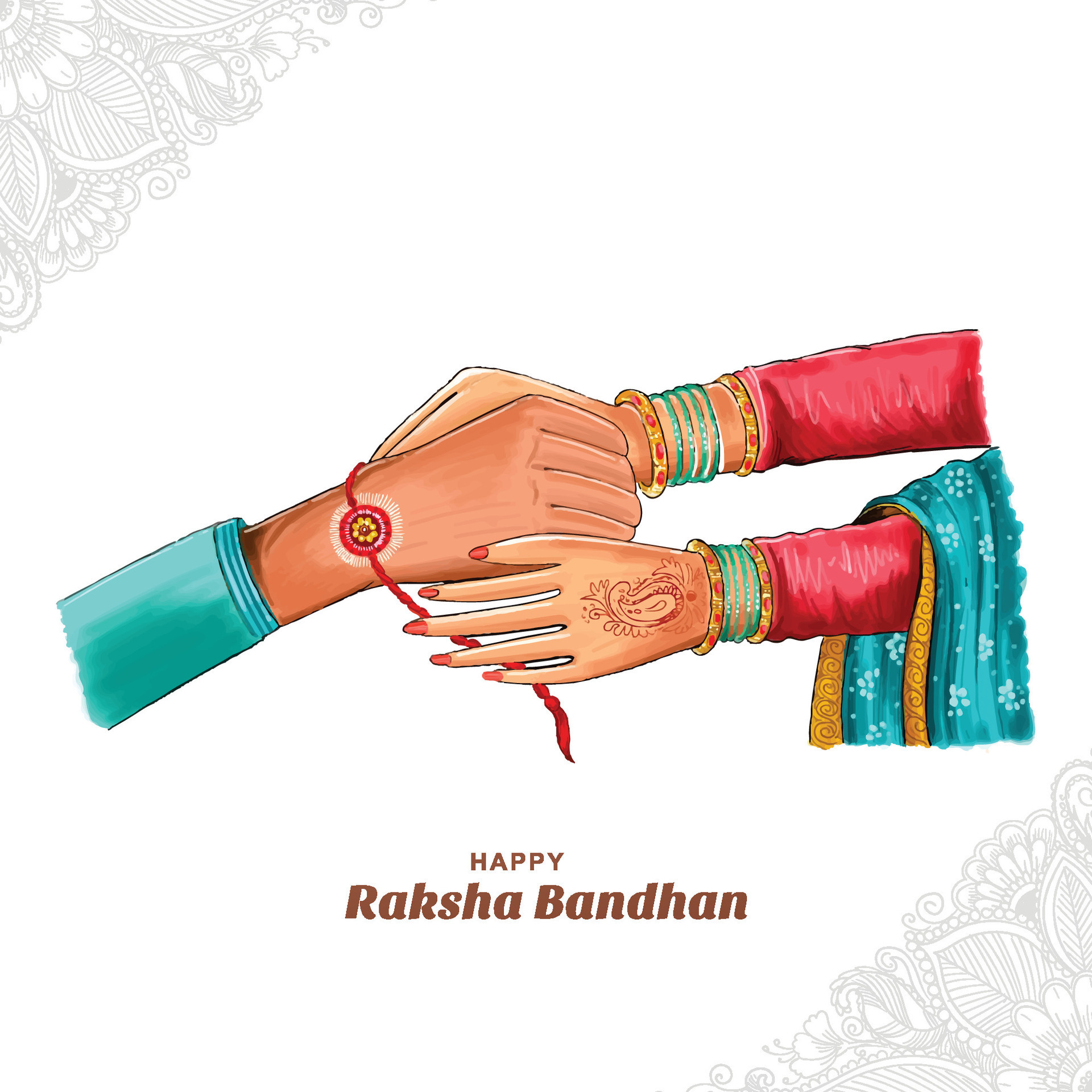 Easy Raksha Bandhan Drawing – Wordanova