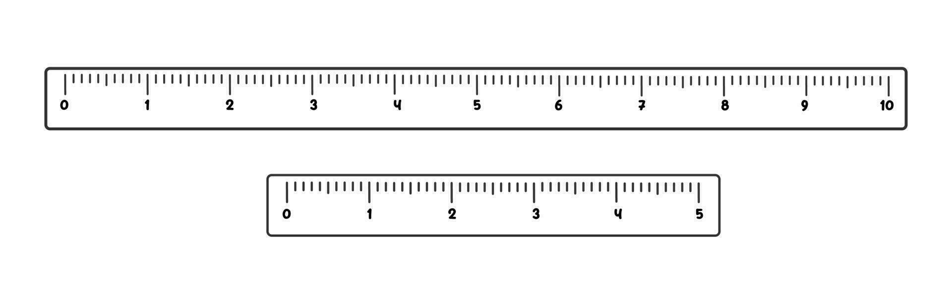 ruler 5 - 10 cm. Marking rulers on a white background 5 , 10 centimeters vector