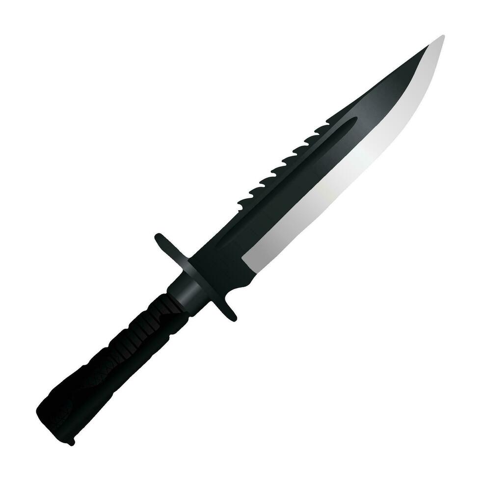 supervivencia combate cuchillo vector ilustración