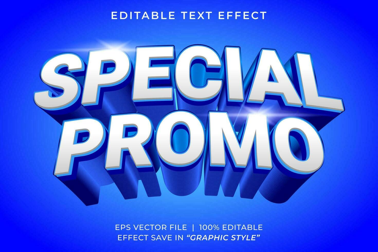 Special sale promo 3D editable text effect template vector