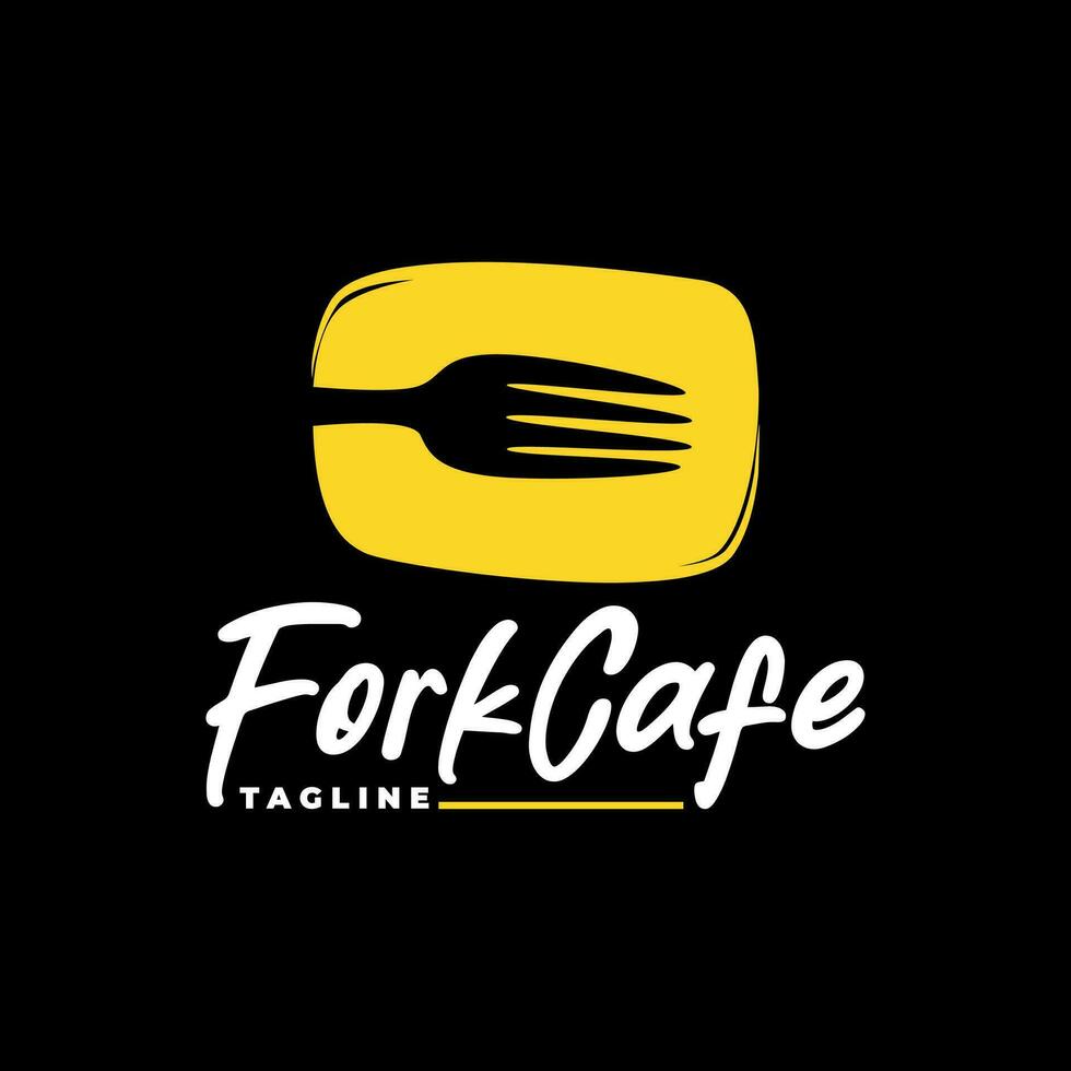 illustration of a fork for a restaurant logo. good for any business related to food or cafe. vector