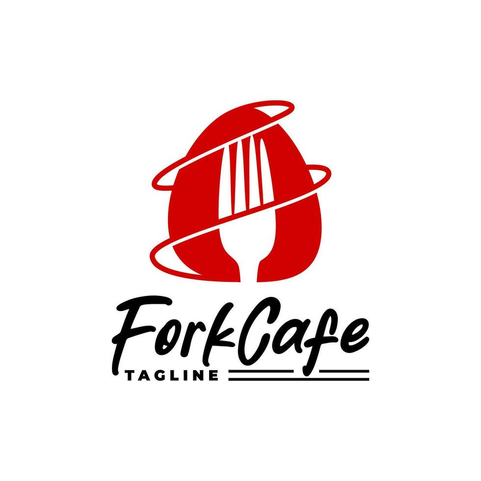 ilustración de un tenedor para un restaurante logo. bueno para ninguna negocio relacionado a comida o cafetería. vector