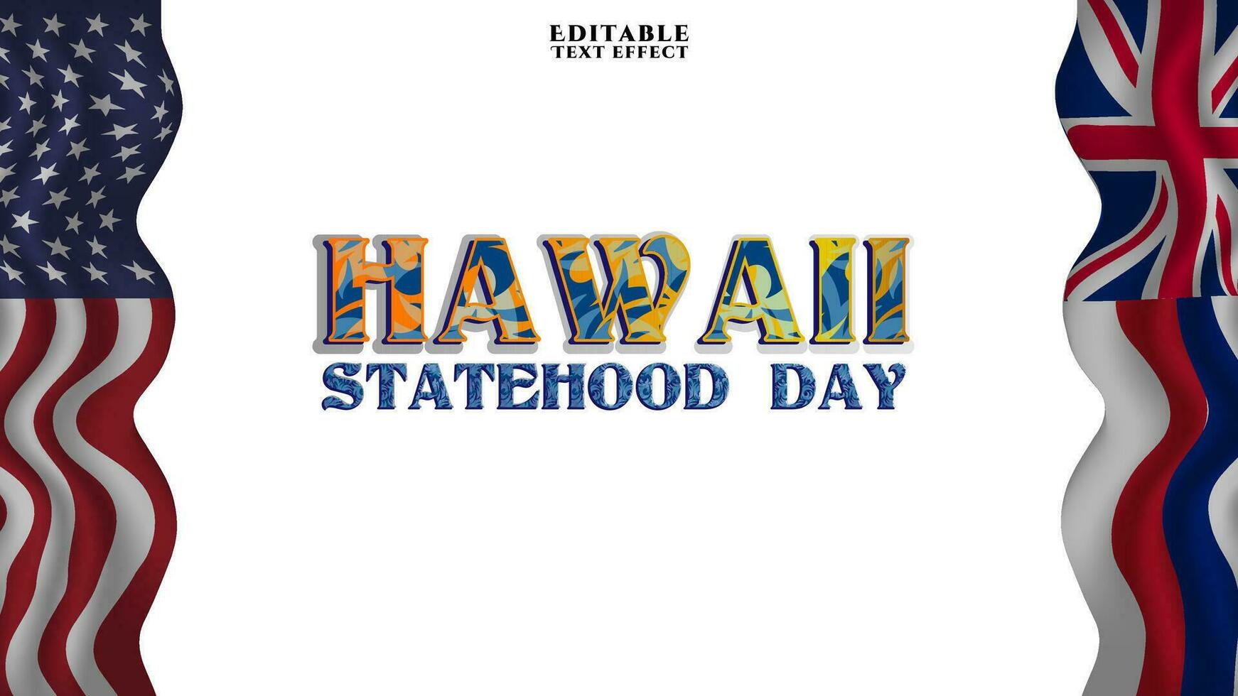 hawaii statehood day background concept vector