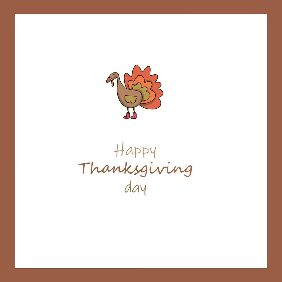 Thanksgiving day elements frame. great gor thanksgiving invitation template or postcard. use this cozy fall leave,  sunflowers, maple, pumpkin and many more illustrations for your design vector