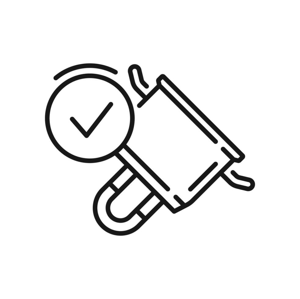 Tableware crockery, induction cooker outline icon vector