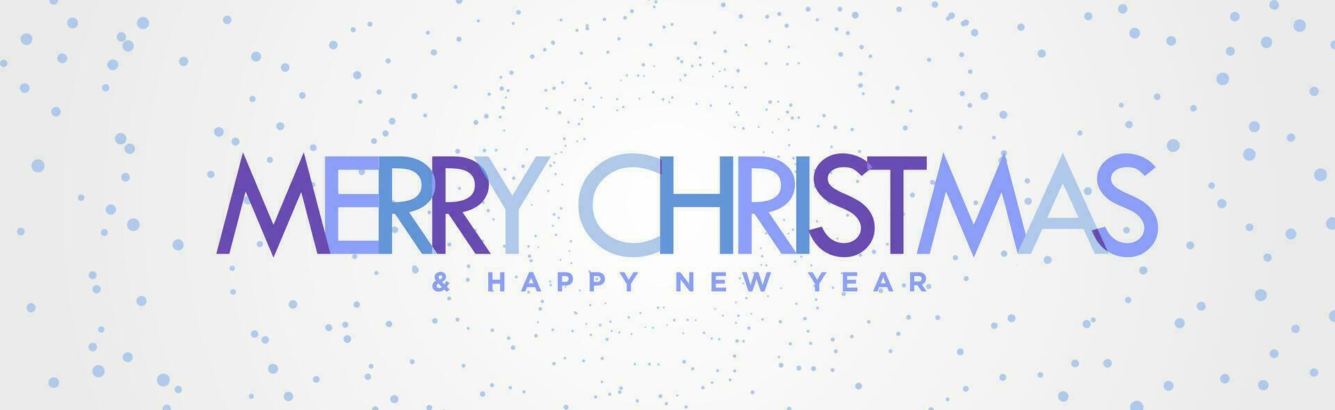 Minimal Merry Christmas and Happy New Year Typographic Banner. Teal blue snowdrops with 2022 mark on top and white background. Simple Merry Christmas Text header. Vector Illustration. EPS 10.