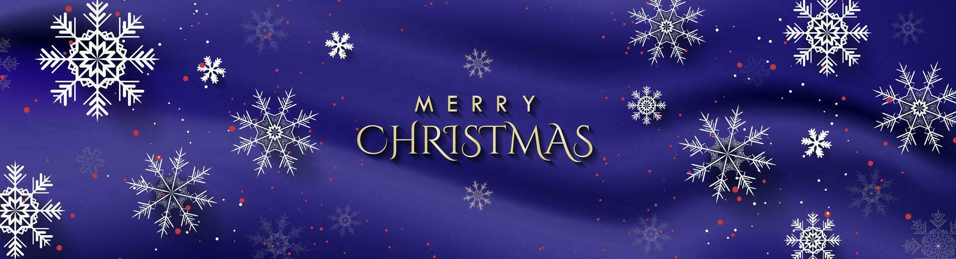 Gold Merry Christmas Greeting Banner on Beautiful Gradient Background