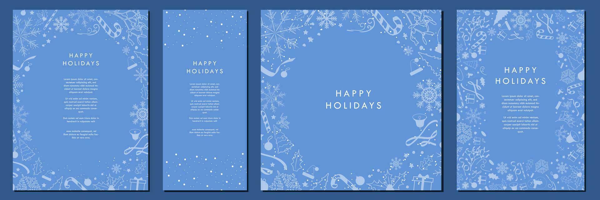 verde azulado azul Navidad modelo diseños hermosa monocromo Navidad antecedentes con azul suave Navidad elemento patrones. póster, vertical bandera, tarjeta, a4 carta. editable vector ilustración.