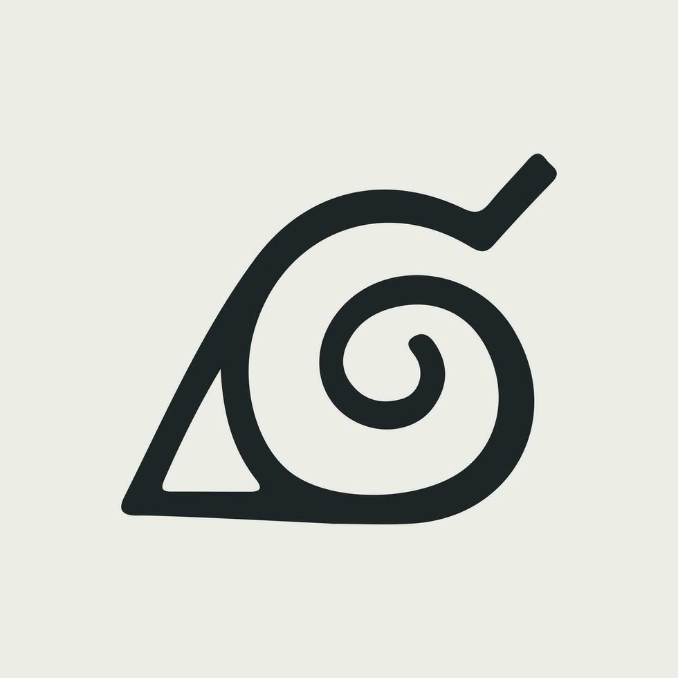 Konoha symbol, hidden leaf, Naruto vector