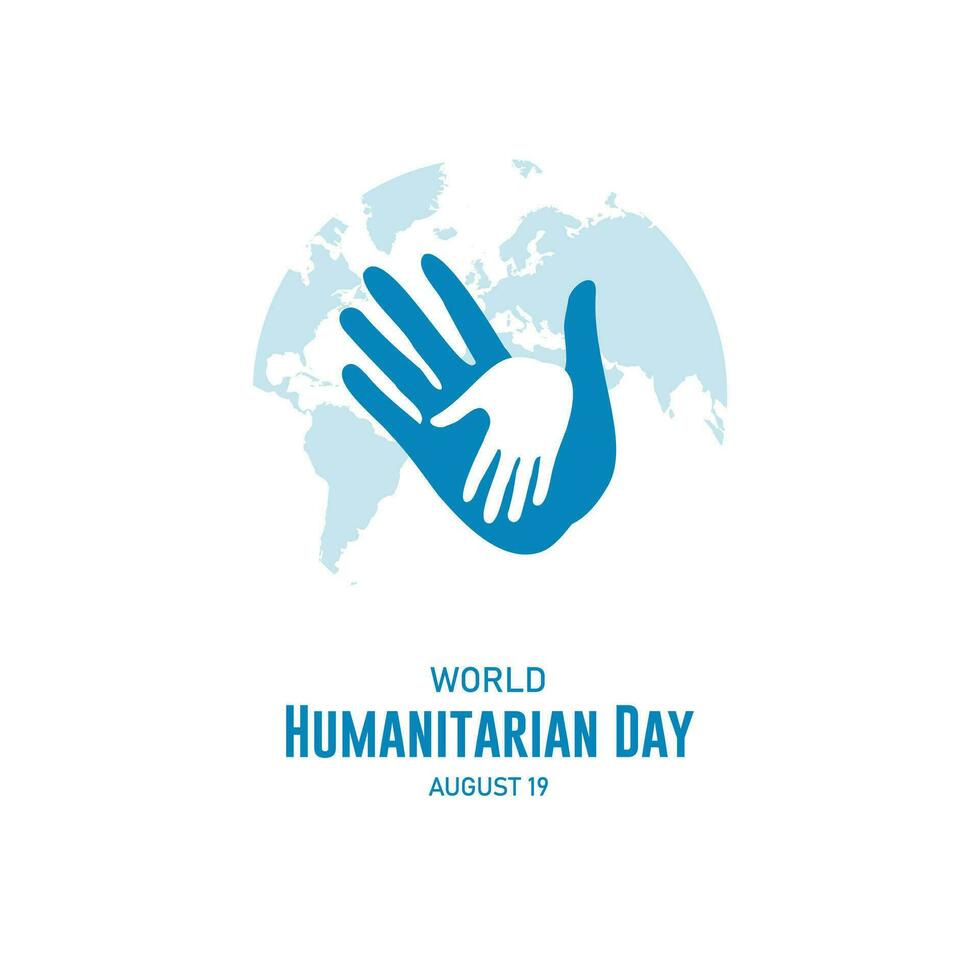 World Humanitarian Day August 19 Background Vector Illustration