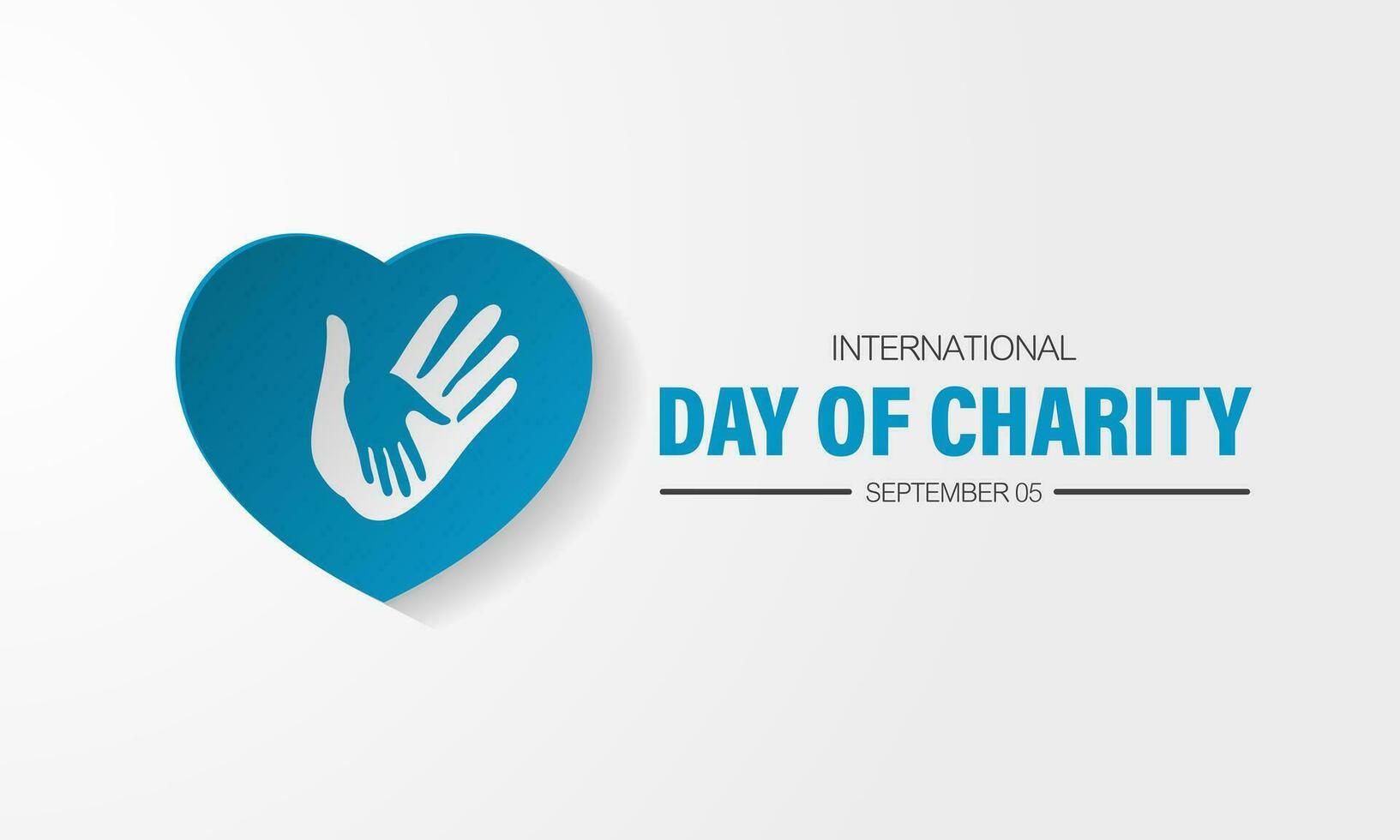 International Day Of Charity September 05 Background Vector illustration