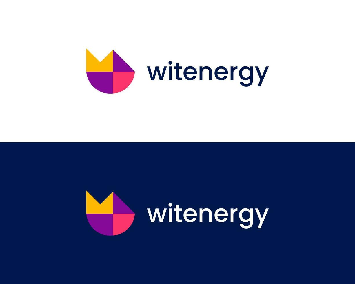 tu con poder y energía enlace moderno creativo logo vector