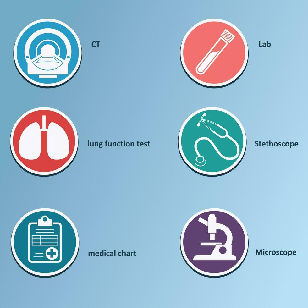 MEDICAL SET ICON vector
