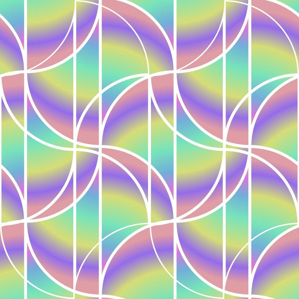 seamless holographic pattern gradient geometry vector illustration