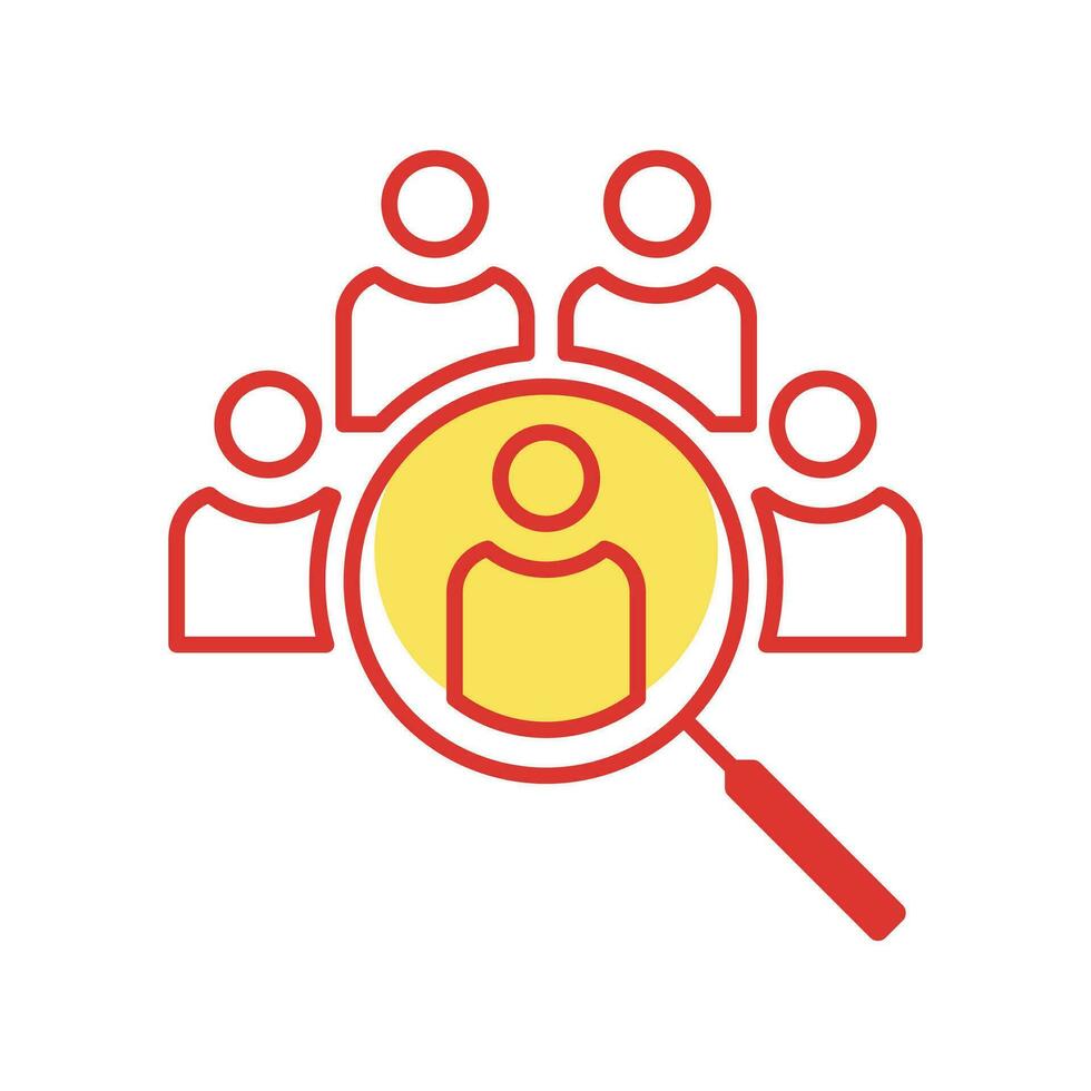 search icon, job recruitment vector simple design. Illustration for brochure, poster, app, social media and web.