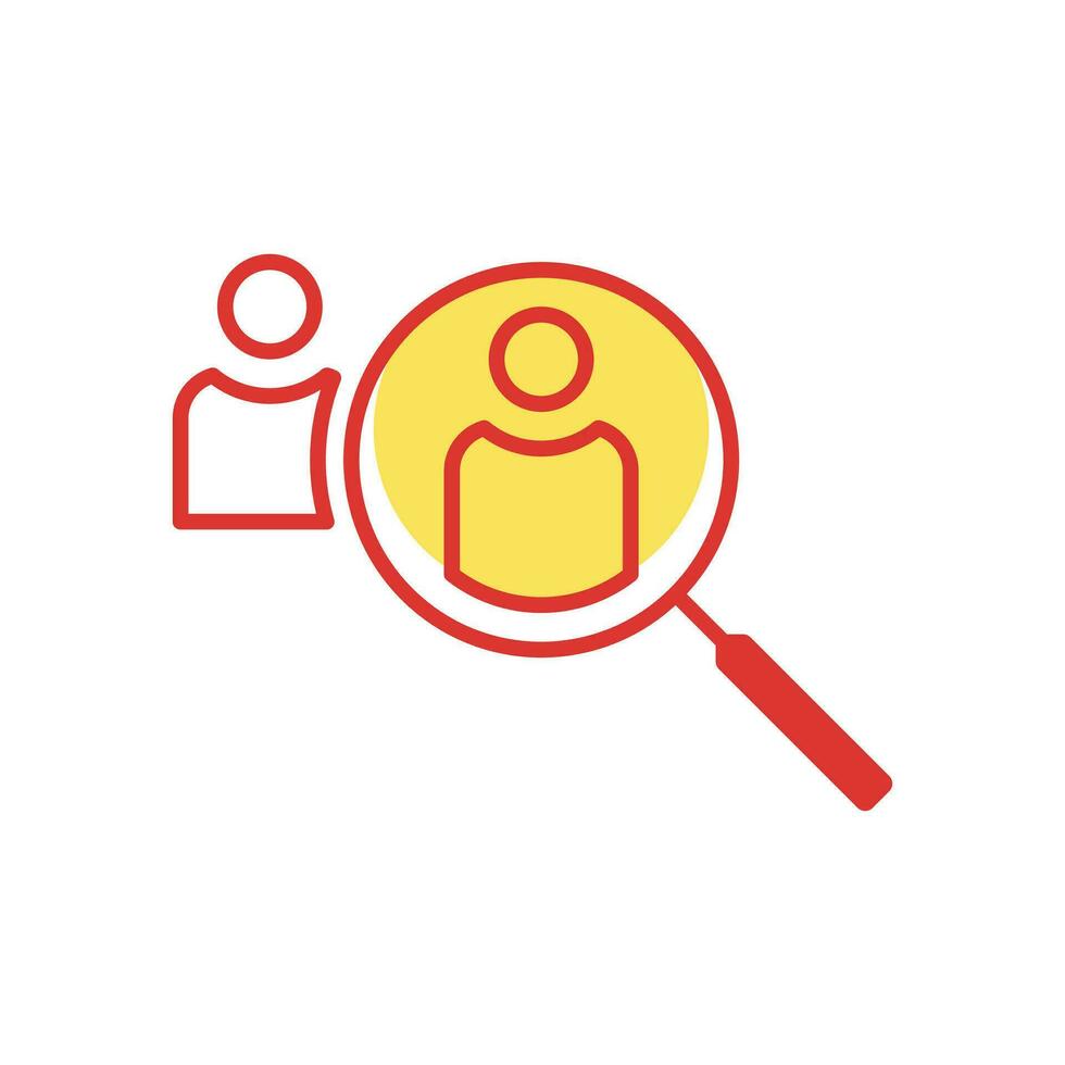 search icon, job recruitment vector simple design. Illustration for brochure, poster, app, social media and web.