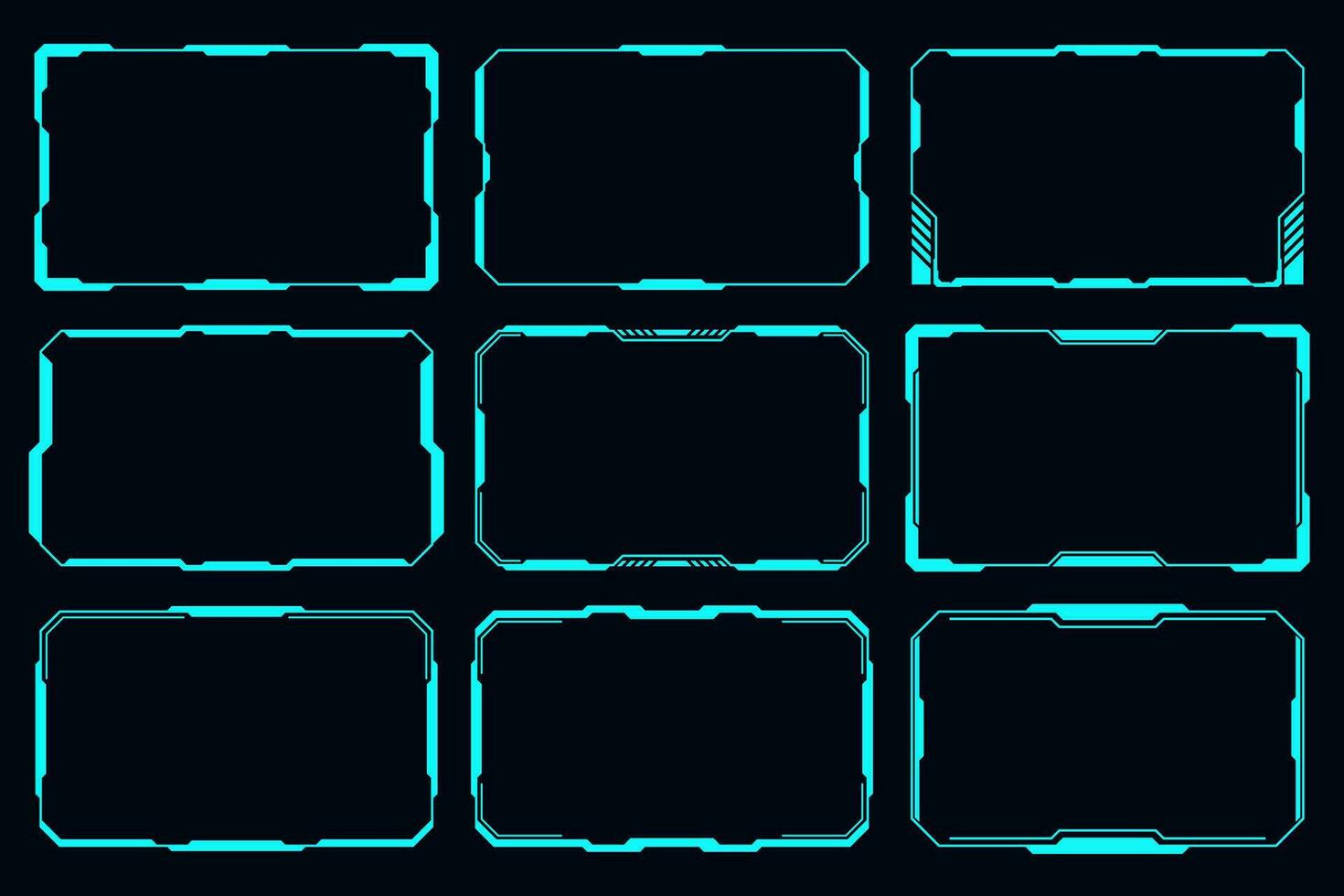 Vector HUD element frame technology futuristic interface.