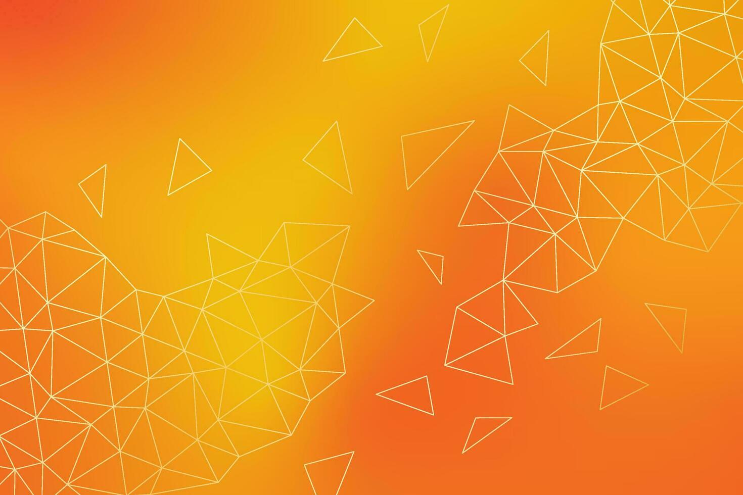 Vector modern geometric orange gradient abstract background.