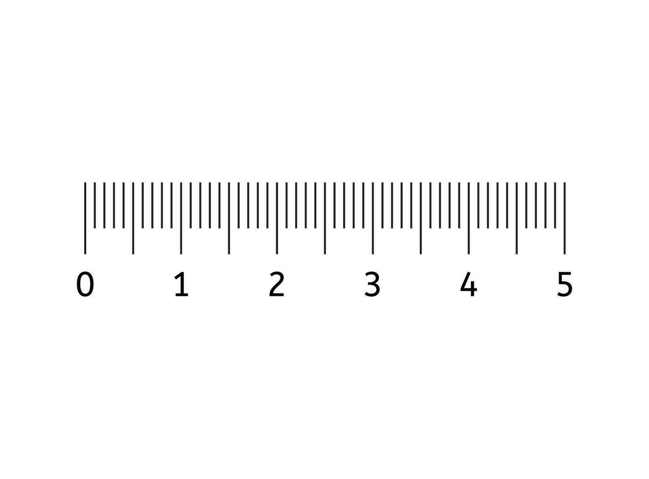 Vector Measuring scale, markup for rulers