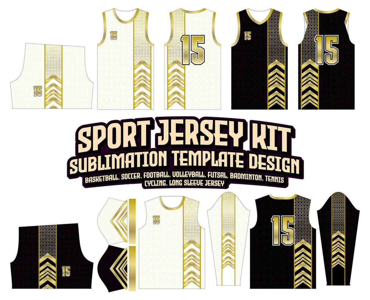 Chevron Gradient Gold Arrow Jersey Design Sportswear Background vector