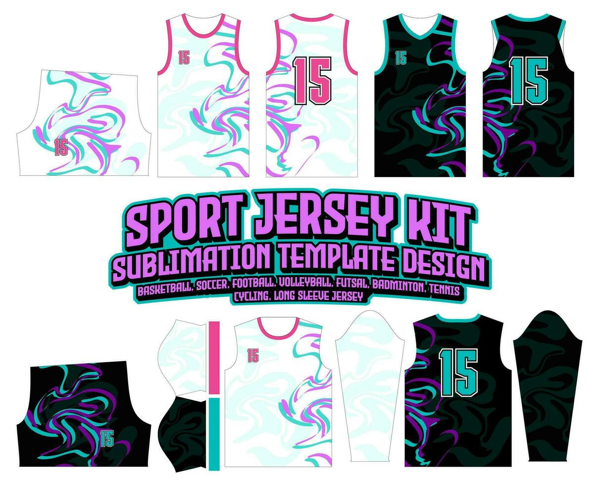 swirl abstract Jersey Design Sportswear Background vector
