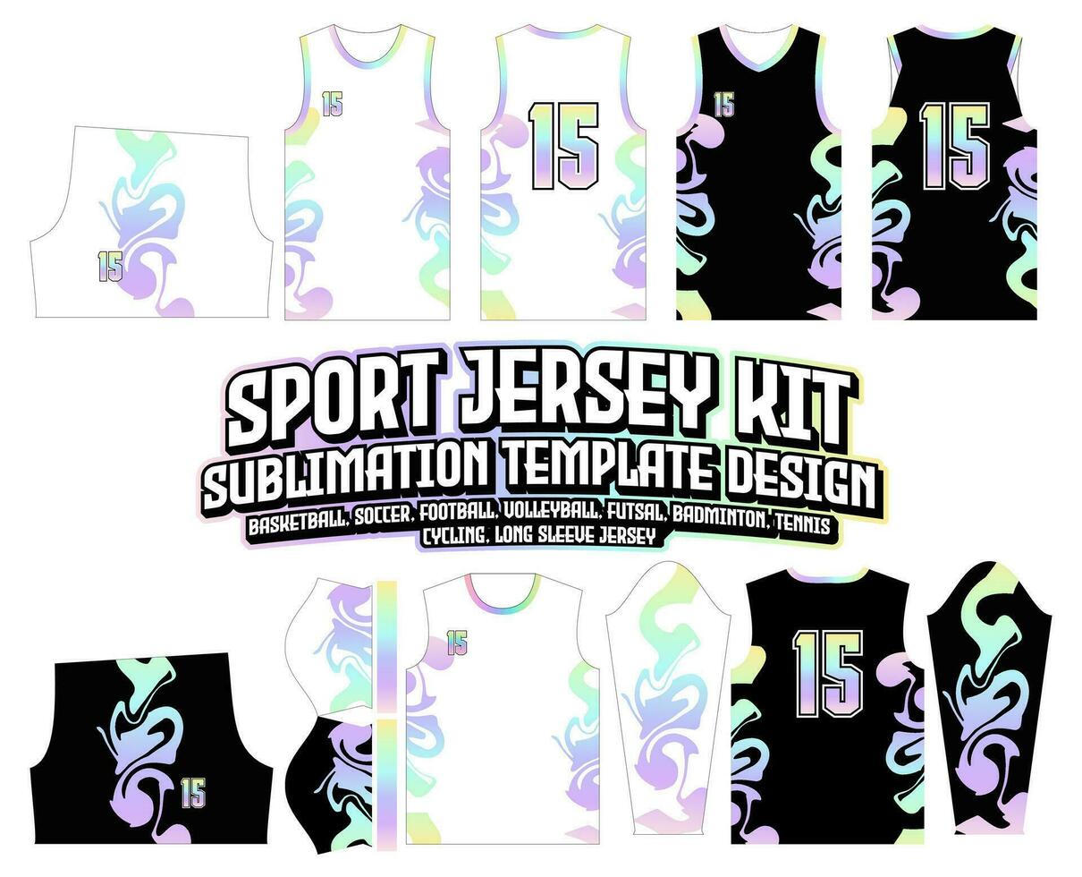 Swirl Gradient Jersey Design Sportswear Background vector