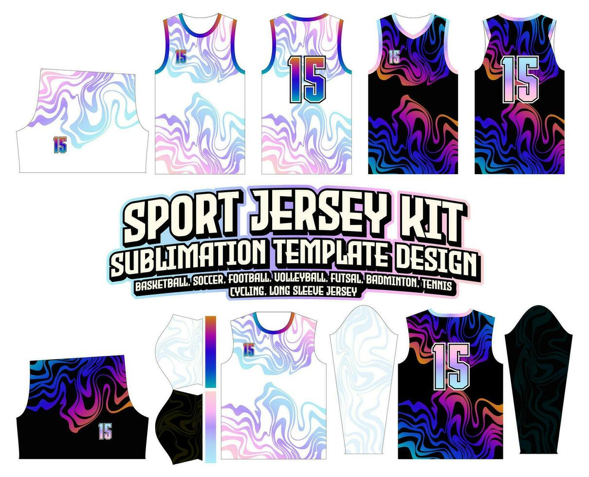 abstract Liquify Gradient Jersey Design Sportswear Background vector