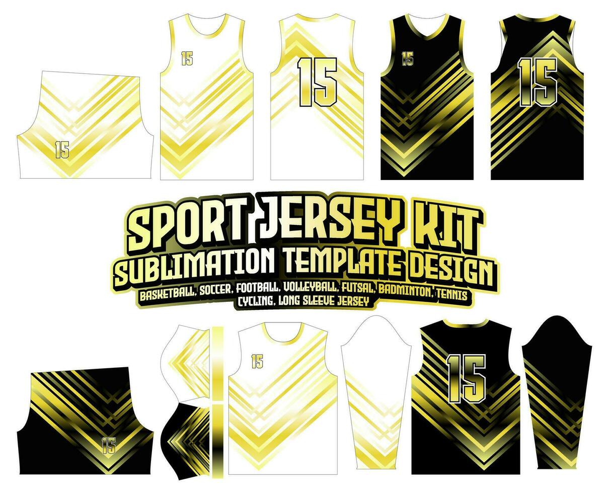 Gradient Yellow Arrow Jersey Design Sportswear Background vector
