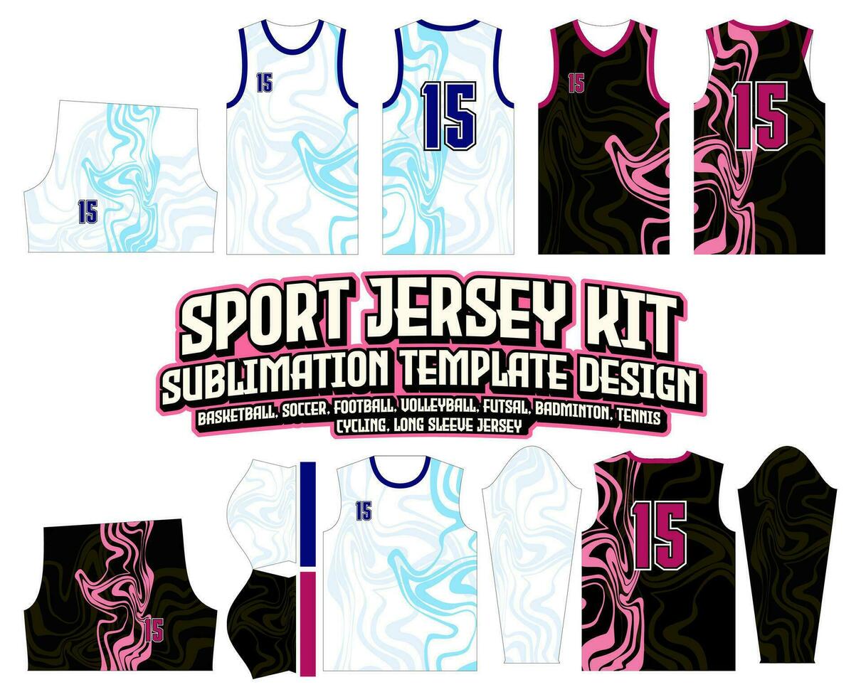 abstract Liquify Jersey Design Sportswear Background vector