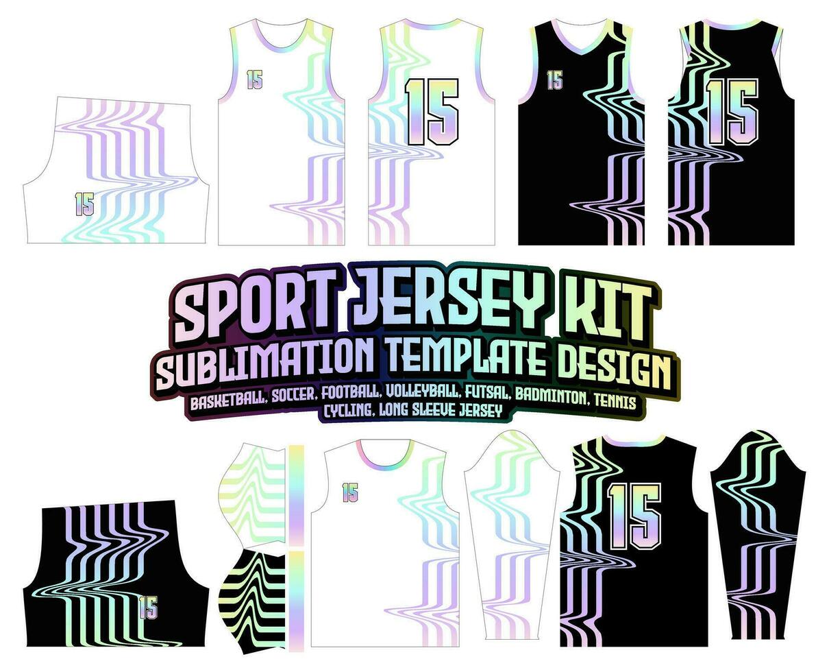 Contour Gradient Jersey Design Sportswear Background vector