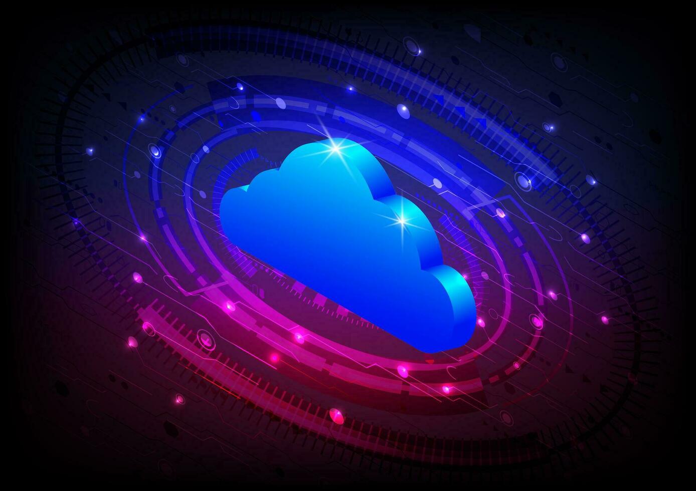 Technology cloud networking coding internet online security wireless abstract background vector illustration