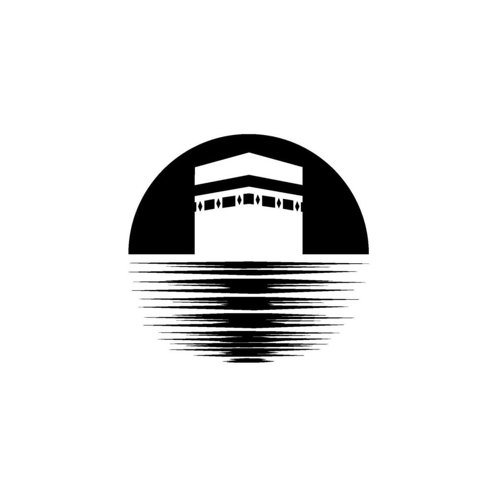The Kaaba, Ka'ba, Ka'bah or Kabah, is a building at the center of Islam most important mosque and holiest site, Masjid al-Haram in Mecca, Saudi Arabia, direction of prayer for Muslims around the world vector