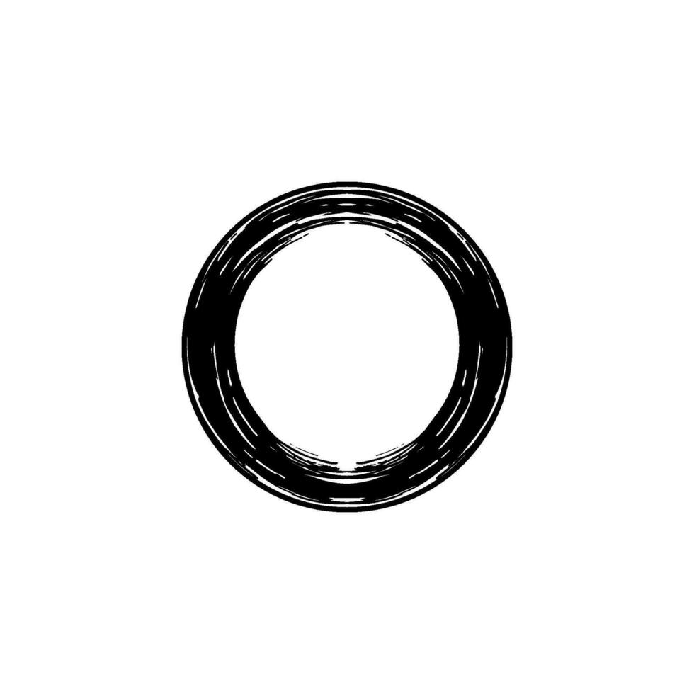 Zen Circle Icon Symbol. Aesthetic Circle Shape for Logo, Art Frame, Art Illustration, Website or Graphic Design Element. Vector Illustration