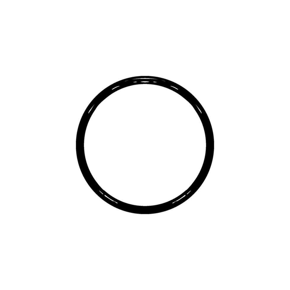 Zen Circle Icon Symbol. Aesthetic Circle Shape for Logo, Art Frame, Art Illustration, Website or Graphic Design Element. Vector Illustration