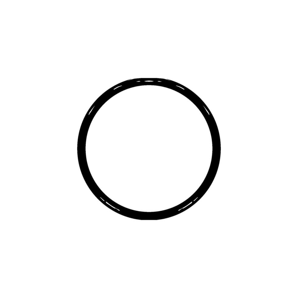 Zen Circle Icon Symbol. Aesthetic Circle Shape for Logo, Art Frame, Art Illustration, Website or Graphic Design Element. Vector Illustration