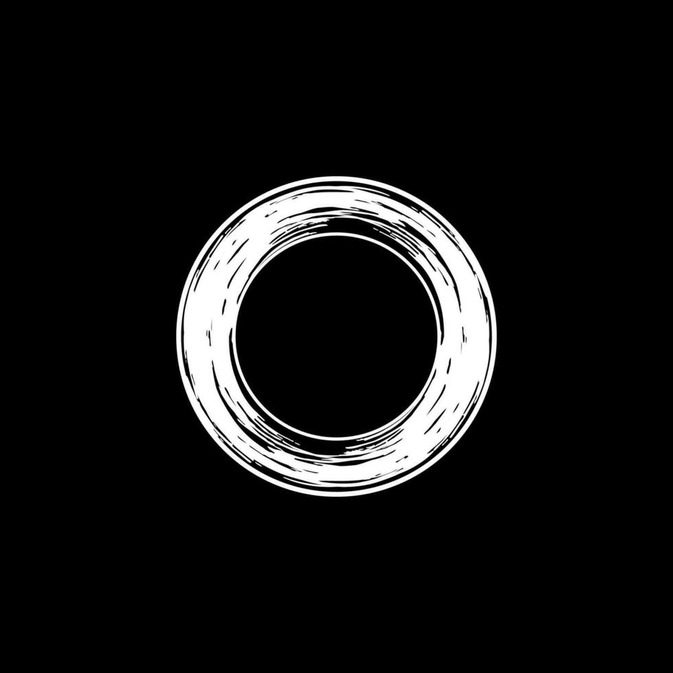 Zen Circle Icon Symbol. Aesthetic Circle Shape for Logo, Art Frame, Art Illustration, Website or Graphic Design Element. Vector Illustration