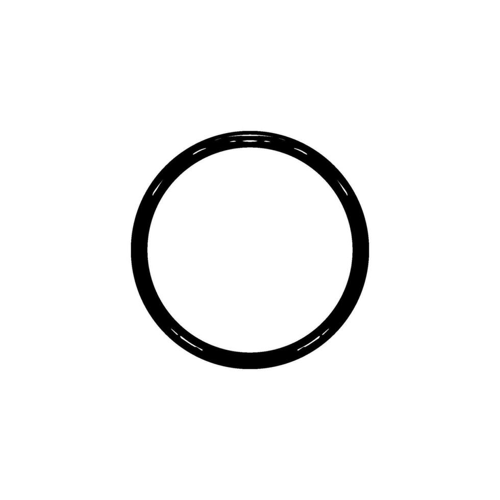 Zen Circle Icon Symbol. Aesthetic Circle Shape for Logo, Art Frame, Art Illustration, Website or Graphic Design Element. Vector Illustration