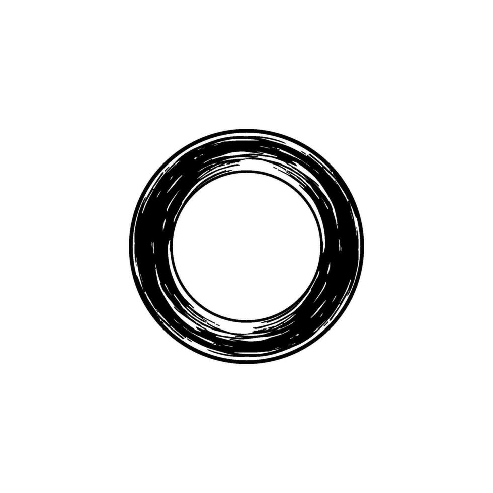 Zen Circle Icon Symbol. Aesthetic Circle Shape for Logo, Art Frame, Art Illustration, Website or Graphic Design Element. Vector Illustration