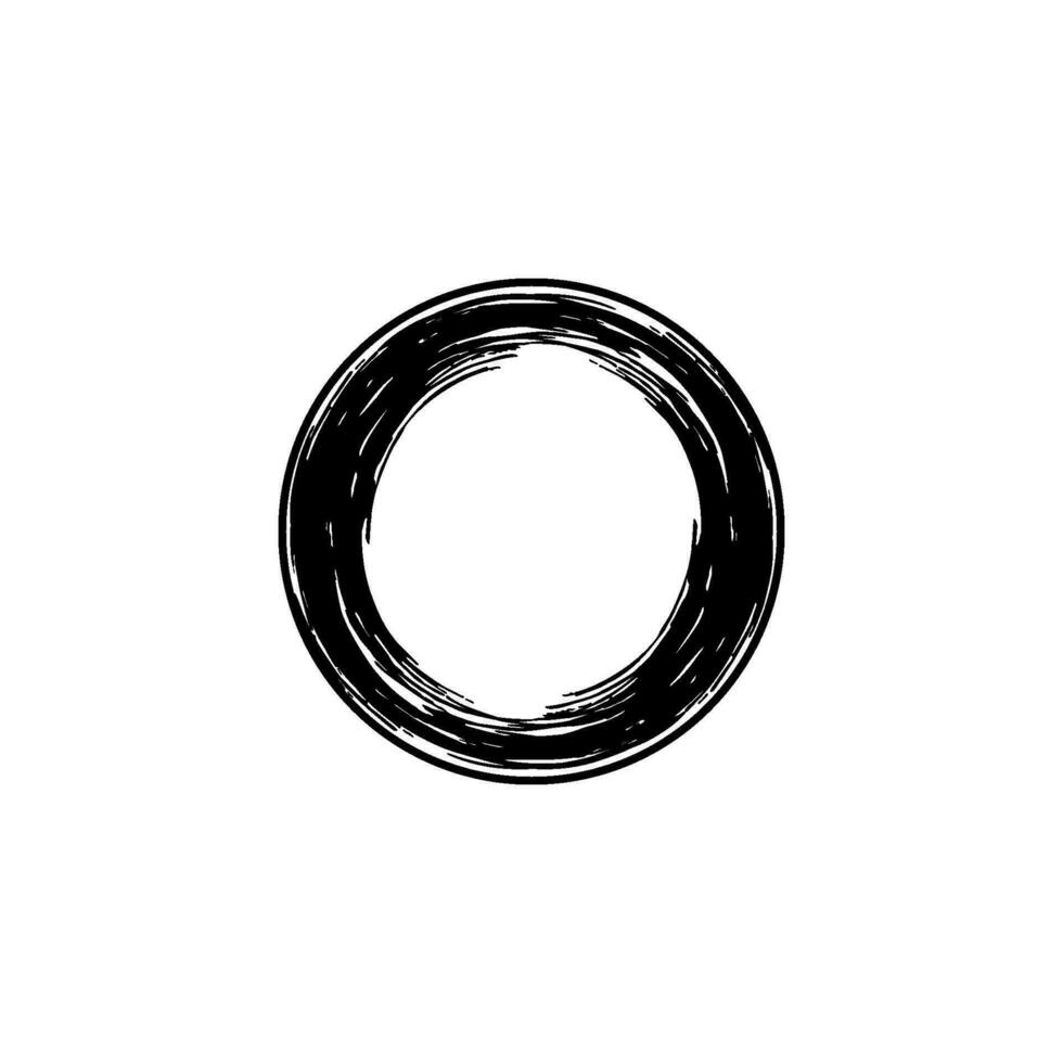 Zen Circle Icon Symbol. Aesthetic Circle Shape for Logo, Art Frame, Art Illustration, Website or Graphic Design Element. Vector Illustration