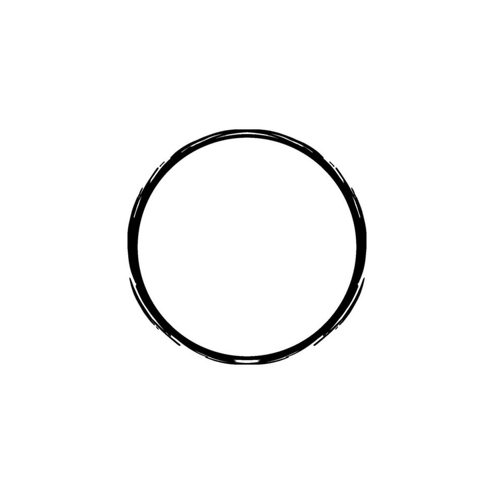 Zen Circle Icon Symbol. Aesthetic Circle Shape for Logo, Art Frame, Art Illustration, Website or Graphic Design Element. Vector Illustration