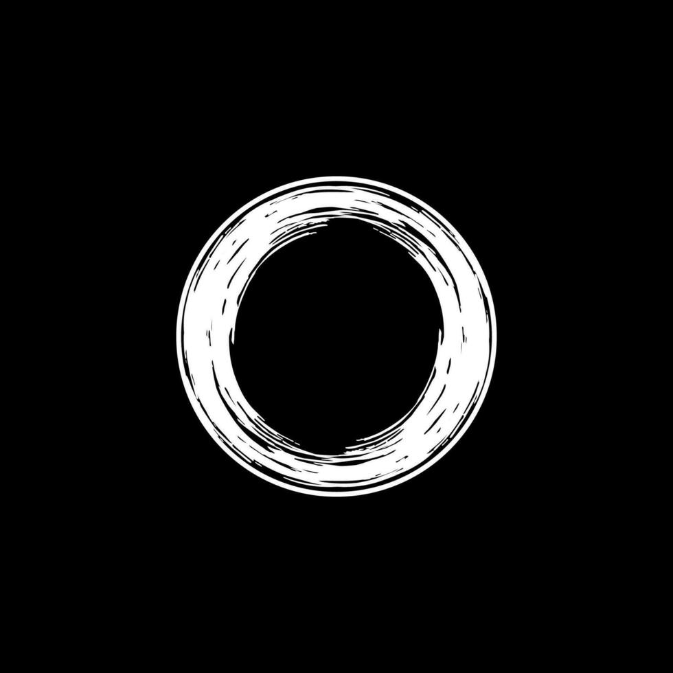 Zen Circle Icon Symbol. Aesthetic Circle Shape for Logo, Art Frame, Art Illustration, Website or Graphic Design Element. Vector Illustration