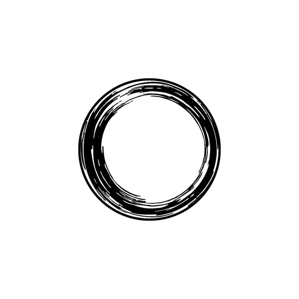 Zen Circle Icon Symbol. Aesthetic Circle Shape for Logo, Art Frame, Art Illustration, Website or Graphic Design Element. Vector Illustration