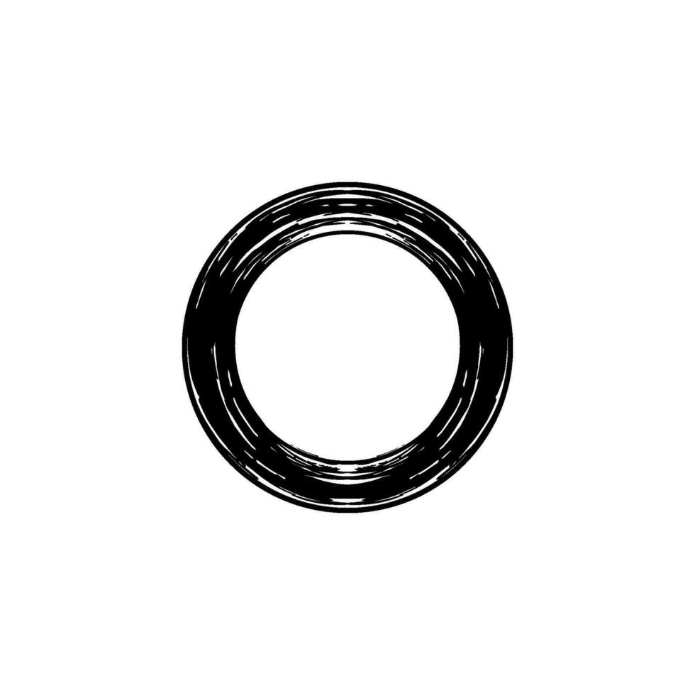 Zen Circle Icon Symbol. Aesthetic Circle Shape for Logo, Art Frame, Art Illustration, Website or Graphic Design Element. Vector Illustration